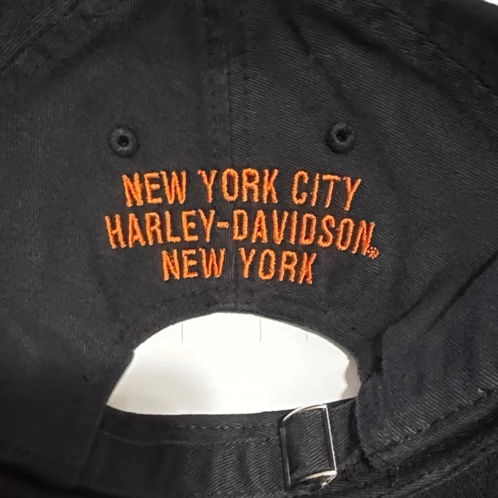 Harley-Davidson adjustable Black Cap with Orange Embroidery